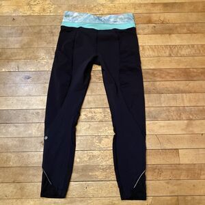 Lululemon Leggings Women’s Size 6 Mesh Bottom Stretch Pull On Yoga Workout